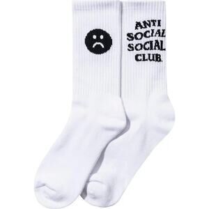 Anti Social Social Club Moody Feet Sad Socks 'White'